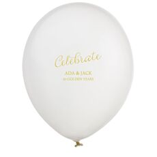 Expressive Script Celebrate Latex Balloons