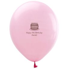 Sophisticated Birthday Cake Latex Balloons