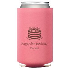 Sophisticated Birthday Cake Collapsible Koozies