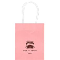 Sophisticated Birthday Cake Mini Twisted Handled Bags