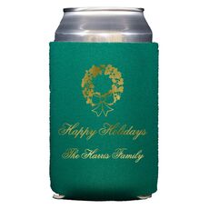 Traditional Wreath Collapsible Koozies