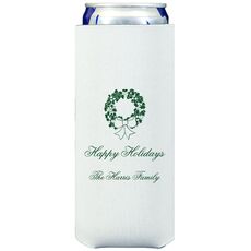 Traditional Wreath Collapsible Slim Koozies