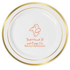 The Friendly Ghost Premium Banded Plastic Plates