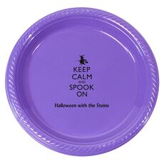 Keep Calm and Spook On Plastic Plates