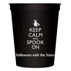 Keep Calm and Spook On Stadium Cups