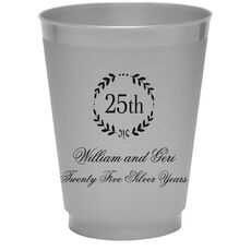 Pick Your Anniversary Wreath Colored Shatterproof Cups