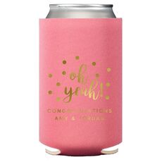 Confetti Dots Oh Yeah! Collapsible Koozies