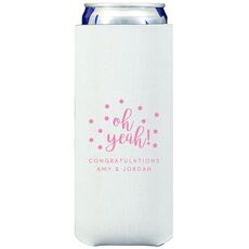 Confetti Dots Oh Yeah! Collapsible Slim Koozies
