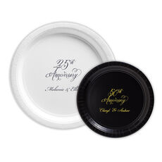 Pick Your Elegant Anniversary Year Paper Plates