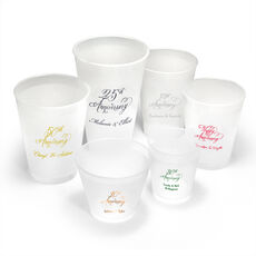 Pick Your Elegant Anniversary Year Shatterproof Cups