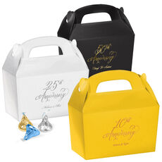 Pick Your Elegant Anniversary Year Gable Favor Boxes