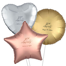 Pick Your Elegant Anniversary Year Mylar Balloons