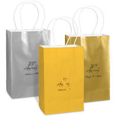 Pick Your Elegant Anniversary Year Medium Twisted Handled Bags