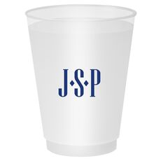 Simple 3 Initials Monogram Shatterproof Cups