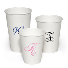 Design Your Own Single Initial Paper Coffee Cups