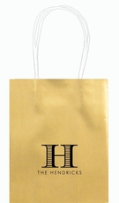 Striped Initial Mini Twisted Handled Bags