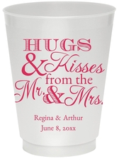 Hugs and Kisses Colored Shatterproof Cups