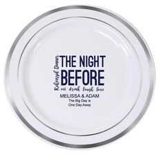 The Night Before Premium Banded Plastic Plates