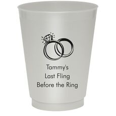 Wedding Rings Colored Shatterproof Cups