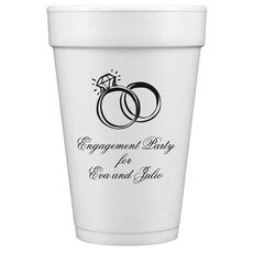 Wedding Rings Styrofoam Cups