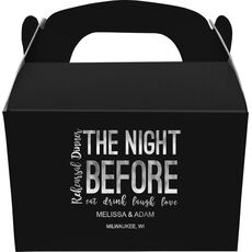 The Night Before Gable Favor Boxes