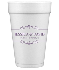 St. Regis Scroll Styrofoam Cups