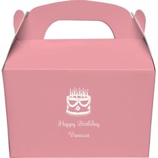 Sweet Floral Birthday Cake Gable Favor Boxes