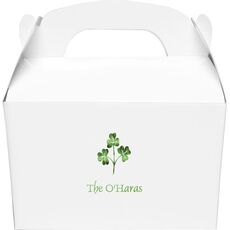 Three Clovers Gable Favor Boxes