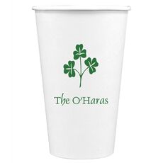 Three Clovers Paper Coffee Cups