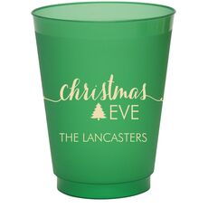 Elegant Christmas Eve Colored Shatterproof Cups