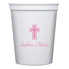 Outlined Cross Stadium Cups