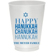 Hanukkah Chanukah Colored Shatterproof Cups