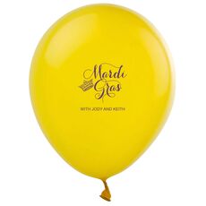 Mardi Gras Crown Latex Balloons