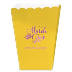 Mardi Gras Crown Mini Popcorn Boxes