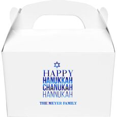 Hanukkah Chanukah Gable Favor Boxes