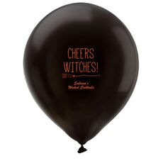 Cheers Witches Halloween Latex Balloons
