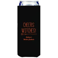 Cheers Witches Halloween Collapsible Slim Koozies
