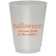 Big Word Halloween Colored Shatterproof Cups