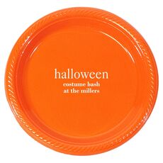 Big Word Halloween Plastic Plates