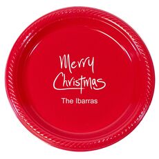 Fun Merry Christmas Plastic Plates