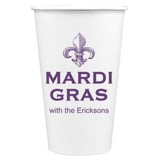 Mardi Gras Paper Coffee Cups