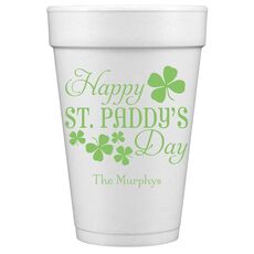 Happy St. Paddy's Day Styrofoam Cups