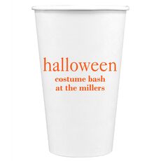 Big Word Halloween Paper Coffee Cups