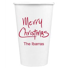Fun Merry Christmas Paper Coffee Cups