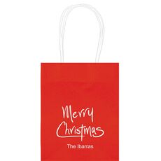Fun Merry Christmas Mini Twisted Handled Bags