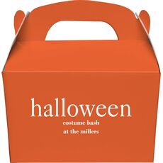 Big Word Halloween Gable Favor Boxes