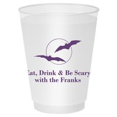 Full Moon with Bats Shatterproof Cups