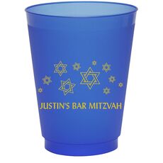 Modern Jewish Star Galaxy Colored Shatterproof Cups