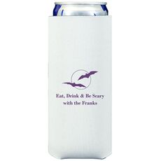 Full Moon with Bats Collapsible Slim Koozies