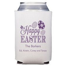 Happy Easter Eggs Collapsible Koozies